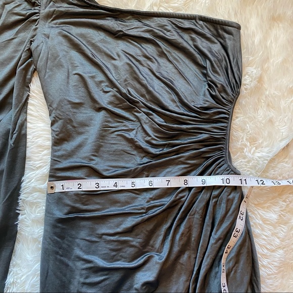 Kardashians BEBE One Shoulder Grey XS Dress - Picture 6 of 8